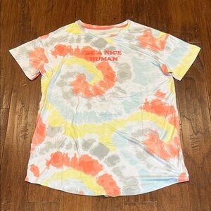 Large Sleep Shirt - Secret Treasures Multicolor Tie-Dye Shirt